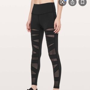 Lululemon Wunder Under Tech Mesh Leggings Size 2